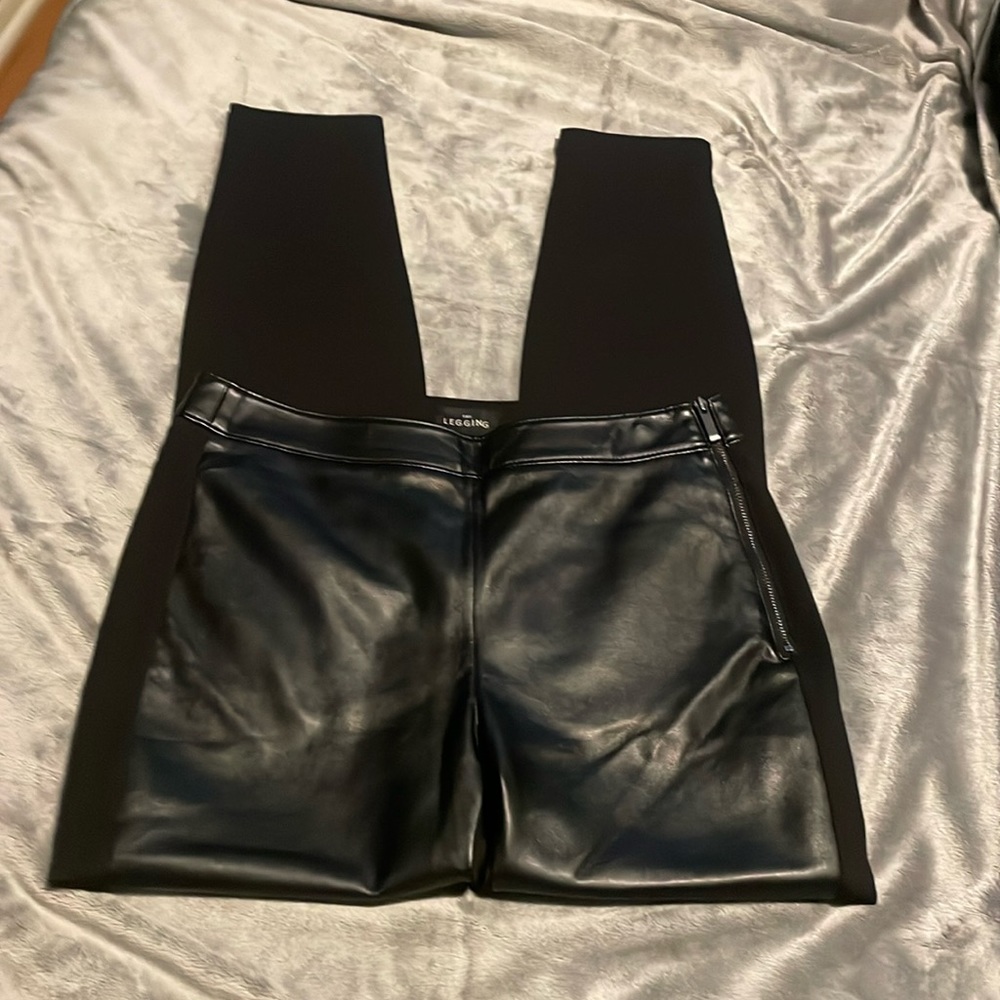 White house black market faux leather leggings.